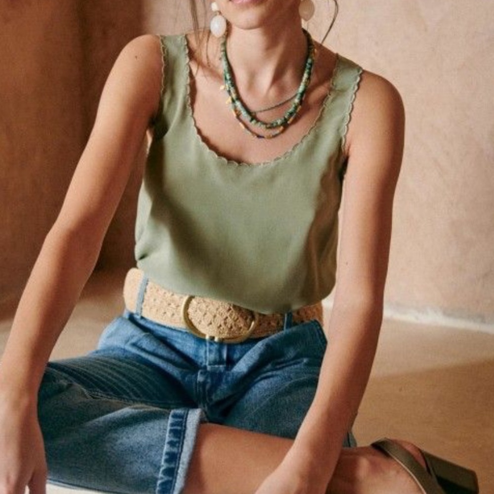 SÉZANE LUCIE 100% SILK TOP 34 / US 2 - Picture 2 of 7